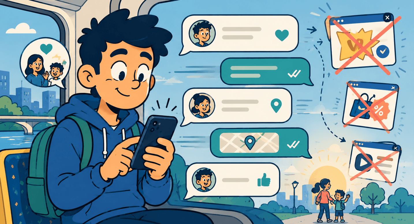 No Ads in Chat: Why That Matters in Real Life
